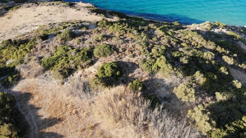 Plaka bei Chania Kreta, Plaka: Erstklassiges Strandgrundstück mit Panoramablick zu verkaufen Grundstück kaufen